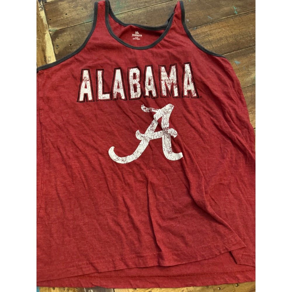 Knights Apparel Alabama Crimson Tide Tank Top Mens Medium Red Script A Logo